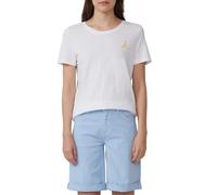 Jersey-T-Shirt mit Stickerei 46 weiß 2166256.01D4.46