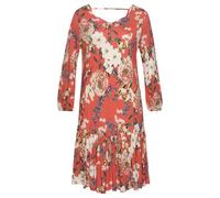 Jerseykleid S.OLIVER Gr. 42, N-Gr, orange (koralle, bedruckt) Damen Kleider Bestseller (81899461-42) koralle, bedruckt