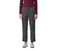 Stoffhose S.OLIVER, Damen, Gr. 44, N-Gr, dunkelgrau melange, Flanell, Obermaterial: 65% Polyester, 33% Viskose, 2% Elasthan, meliert, regular fit knöchelfrei, Hosen, mit elastischem Bund (48448406-44)