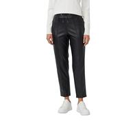 s.Oliver Black Label Jogpants aus Lederimitat – Elastikbund & Tunnelzug – Schwarz Gr. 40