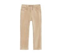 Cordhose S.OLIVER JUNIOR, Mädchen, Gr. 128, N-Gr, beige (braun), Cord, Obermaterial: 88% Polyester, 10% Polyamid, 2% Elasthan, unifarben, lang, Hosen Cordhose, Elastikbund mit Kordel, Materialmix (505
