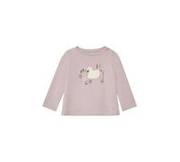 Ausgestelltes Langarmshirt mit Print und Applikation 80 Rosa 2173623.4511.80