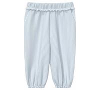 Loose-Fit-Hose mit Rüschen in Leinenoptik 80 blau|weiß 2176070.54N1.80