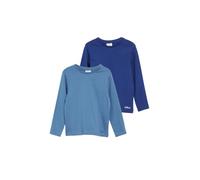 2er-Pack unisex Longsleeves aus Baumwolle 164 blau 2185844.5540.164