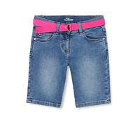 s.Oliver Junior Girls 2130014 Jeans Bermuda mit Gürtel, blau 55Z2, 134/SLIM