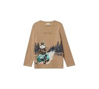 s.Oliver Junior Jungen 2173434 T-Shirt Langarm, Brown, 128/134