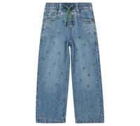 Jeans Baggy pull-on / Relaxed Fit / Mid Rise / Wide Leg / Fußball-Stickerei 122 blau 2177445.54Y6.122