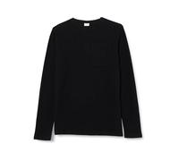 s.Oliver Junior Jungen Langarmshirt mit Waffelpiqué-Struktur Black 152