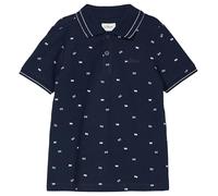 Poloshirt S.OLIVER JUNIOR, Jungen, Gr. 128/134, navy, Jersey, Obermaterial: 100% Baumwolle, bestickt, normal hüftbedeckend, Rundhals, Bündchen, Shirts, mit Logo-Stickerei, für Boys (88040801-128) navy