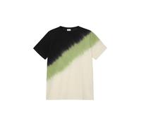 T-Shirt S.OLIVER JUNIOR, Mädchen, Gr. 158/164, schwarz ecru, Jersey, Obermaterial: 100% Baumwolle, bedruckt, regular fit normal, Rundhals, abgesteppte Kante, Shirts T-Shirt, Regular Fit, Batik-Look (2