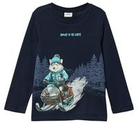 Baumwoll-Longsleeve mit Frontprint 104/110 blau 2173434.5952.104_110