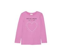 s.Oliver Junior Langarmshirt mit Print und Schmucksteinen