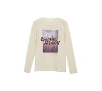 Langarmshirt mit Frontprint 146/152 Beige 2153039.0805.146_152