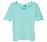 Verkürztes T-Shirt im Slim Fit mit Wellensaum 146/152 türkis 2165030.6115.146_152