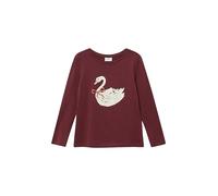 Langarmshirt mit Glitzerprint im Loose Fit 116/122 rot 2173259.4917.116_122