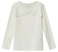 Langarm-Jerseyshirt im Slim Fit mit Schleifenkragen 128/134 creme 2173267.0210.128_134
