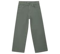 Stoffhose S.OLIVER JUNIOR, Mädchen, Gr. 122, N-Gr, khaki, Web, Obermaterial: 98% Baumwolle, 2% Elasthan, unifarben, lang, Hosen Stoffhose, mit geradem Bein (96098213-122) khaki