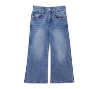 s.Oliver Mädchen-Jeans-Hose 54Z7 Wide-Leg Regular-Fit High-Rise 5-Pocket Blau Größe 110/SLIM