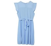 Kurzes Chiffonkleid mit Volantärmeln und Bindegürtel 158 blau 2176082.5405.158