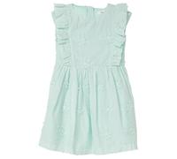 Kurzes Kleid mit Flügelärmeln und floraler Stickerei 104 türkis 2176010.7170.104