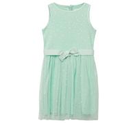 Kurzes Kleid mit silbernen Punkten und Gürtel 116 türkis 2176011.71A2.116