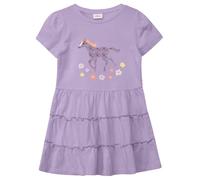 s.Oliver Jersey-Kleid tailliert mit Puffärmeln und Pailletten Lila Gr. 122