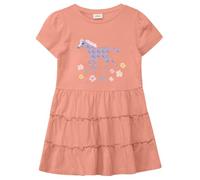 Jersey-Kleid mit Puffärmeln und Pailletten 134 orange 2178181.2218.134