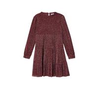 s.Oliver RED LABEL Volantkleid mit Metalic-Optik in Bordeaux, Größe 104