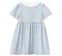 Fein gestreiftes Kleid in Leinenoptik mit Spitzendetails 86 blau|weiß 2176074.54N1.86