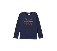 s.Oliver Junior Mädchen Langarm-Shirt - Jersey, Glitzerprint