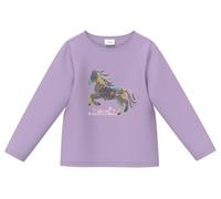 s.Oliver Junior Mädchen Langarmshirt - Pferde-Motiv, Pailletten, Loose Fit