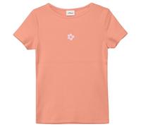 Ripp-T-Shirt im Slim Fit mit Stickerei 128/134 orange 2178132.2218.128_134