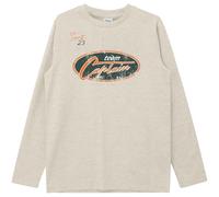 Langarm-Jerseyshirt mit Print und Stickerei 170/176 beige 2170393.8001.170_176