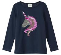 Langarm-Jersey-Shirt mit Pailletten im A-Shape 92/98 blau 2176136.5952.92_98