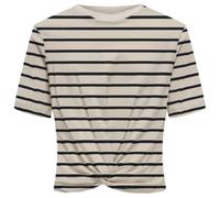 Rippshirt mit Knoten-Detail 170/176 creme|schwarz 2178006.02G1.170_176