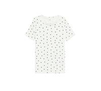 s.Oliver Junior Mädchen T-Shirt - Slim Fit, Allover-Print, mit Spitze