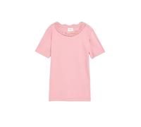s.Oliver Junior Mädchen T-Shirt - Slim Fit, Allover-Print, mit Spitze
