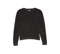 Gewaschener Strickpullover mit Logo-Detail 146/152 schwarz