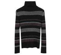 Schmaler Rollkragenpullover mit Streifen aus Glitzer-Garn 146/152 schwarz 2156723.99X6.146_152