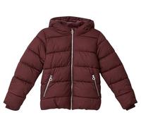 Steppjacke S.OLIVER JUNIOR, Mädchen, Gr. 146/152, burgundy, Web, Obermaterial: 100% Polyester. Futter: 100% Polyester, unifarben, loose fit hüftbedeckend, Rundhals, elastischer Bund, Jacken, mit Plüsc