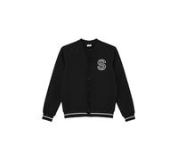 Sweatjacke im College-Stil S schwarz