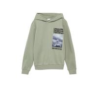 Wärmendes Kapuzen-Sweatshirt mit Frontprint 158/164 Grün