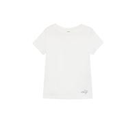 Jersey-T-Shirt mit dezentem Logoprint weiß 128/134