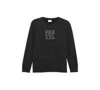 Langarmshirt mit gummiertem Frontprint 146/152 schwarz 2153212.9999.146_152