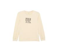 Langarmshirt mit gummiertem Frontprint 170/176 Beige 2153212.0805.170_176