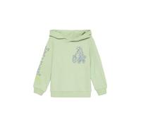 Kapuzen-Sweatshirt aus Baumwollmix mit Front- und Ärmelprint 116/122 grün 2161587.7220.116_122