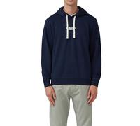 Hoodie S.OLIVER, Herren, Gr. XXL, blau, Sweatware, Obermaterial: 70% Baumwolle, 30% Polyester, unifarben, casual, regular fit normal, ohne Ausschnitt, Langarm Rippbündchen, Sweatshirts, mit Logo Schri