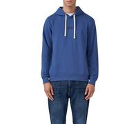 s.Oliver Kapuzenpullover aus Baumwollmix mit Logo-Print, blau Größe M