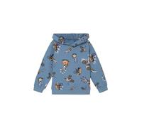 Kapuzensweatshirt aus Baumwollmix mit All-over-Print 116/122 blau 2169355.54A2.116_122