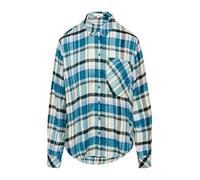 Karierte Hemdbluse aus Viskosemix 36 mehrfarbig|petrol 2156324.64N2.36
